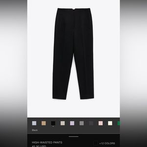 Zara high waisted pants- size L